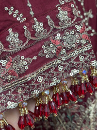 “Dulhan” - Maroon Garara - Rang de Boutique