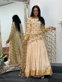 (Preorder 4-5 weeks) Posheeda Sheesh Dupatta with MAXI DRESS- Poshida Mirror Dupata -