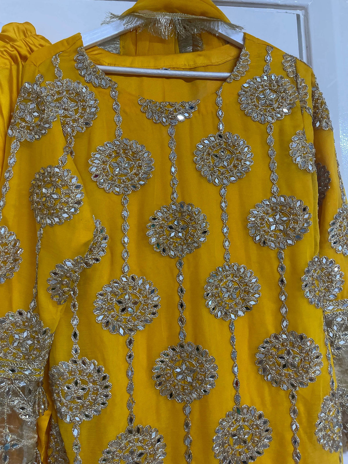 Kiran - Sheesha Sharara - Yellow - - Rang de Boutique