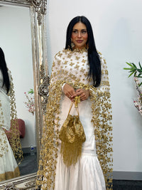 (Preorder 4-5 weeks)  Posheeda Sheesh Dupatta- GARARA SET - Poshida Mirror Dupata -B