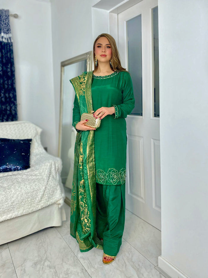Mannat - Farshi Shalwar - green