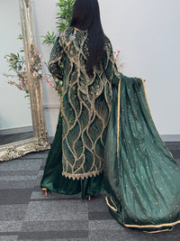 Pia - Cutdana Velvet- Green -