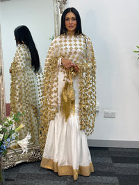 (Preorder 3/4weeks) BRIDAL- Posheeda Sheesh Dupatta - Poshida Mirror Dupata -