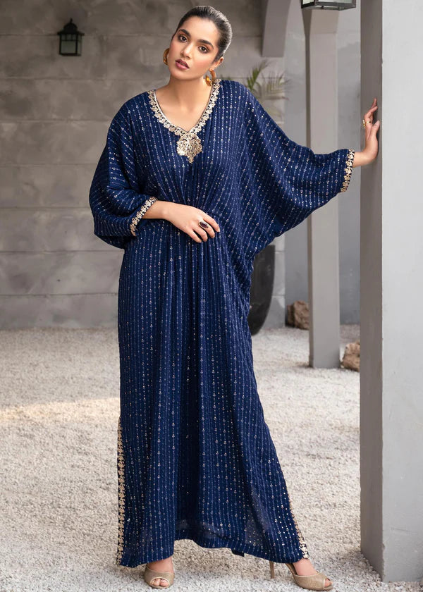 Agha Jaan Kaftan Navy
