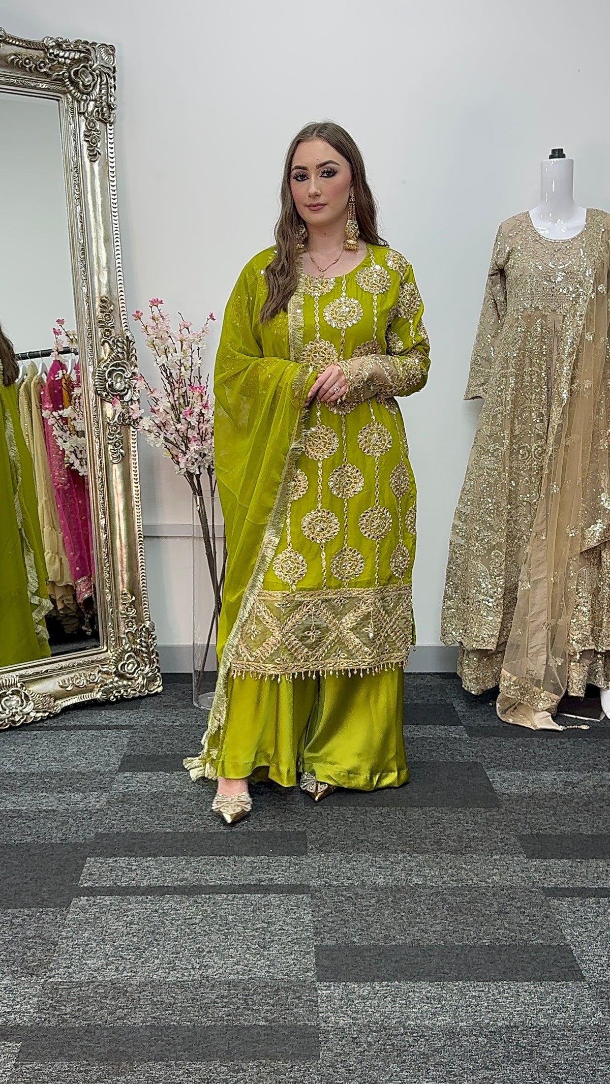 Kiran - Sheesha  Sharara - Green - J