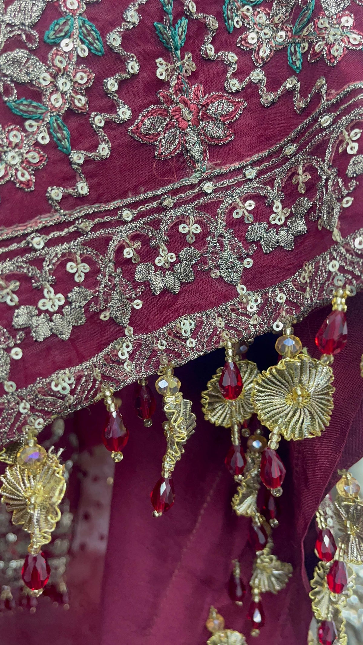 “Dulhan” - Maroon Garara - Rang de Boutique