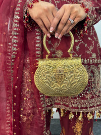 “Dulhan” - Maroon Garara - Rang de Boutique