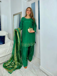 Mannat - Farshi Shalwar - green