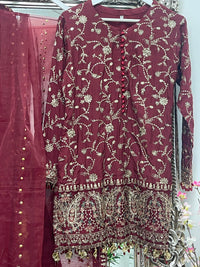 “Dulhan” - Maroon Garara - Rang de Boutique