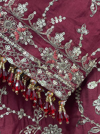 “Dulhan” - Maroon Garara - Rang de Boutique