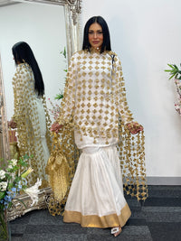 (Preorder 3/4weeks) BRIDAL- Posheeda Sheesh Dupatta - Poshida Mirror Dupata -