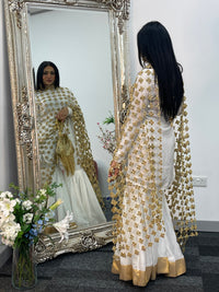 (Preorder 3/4weeks) BRIDAL- Posheeda Sheesh Dupatta - Poshida Mirror Dupata -
