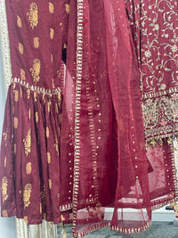 “Dulhan” - Maroon Garara - Rang de Boutique