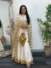 (Preorder 4-5 weeks)  Posheeda Sheesh Dupatta- GARARA SET - Poshida Mirror Dupata -B