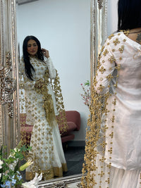 (Preorder 4-5 weeks)  Posheeda Sheesh Dupatta- GARARA SET - Poshida Mirror Dupata -B