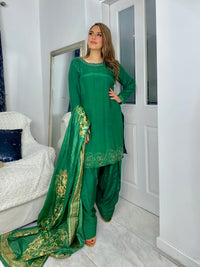 Mannat - Farshi Shalwar - green