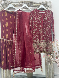“Dulhan” - Maroon Garara - Rang de Boutique