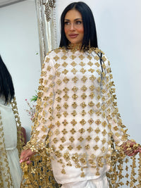 (Preorder 3/4weeks) BRIDAL- Posheeda Sheesh Dupatta - Poshida Mirror Dupata -