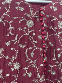 “Dulhan” - Maroon Garara - Rang de Boutique