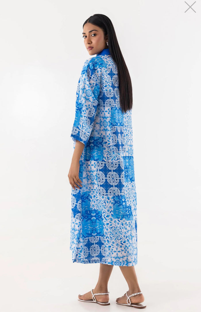 Original Sana Safinaz - Blue Printed Dress