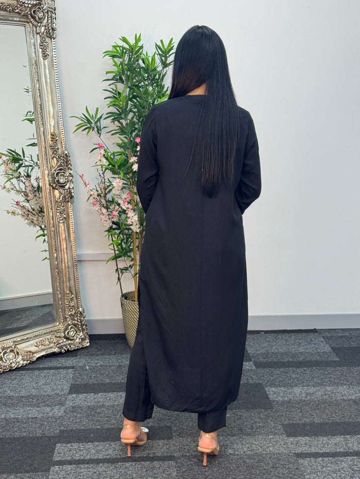 Basic Karandi - Winter Co-Ord - Black