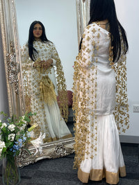 (Preorder 4-5 weeks)  Posheeda Sheesh Dupatta- GARARA SET - Poshida Mirror Dupata -B