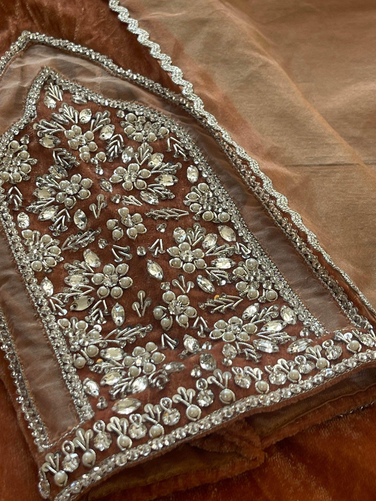 (Preorder Now) Deewani - Nude Velvet Pret - Rang de Boutique