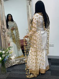 (Preorder 4-5 weeks)  Posheeda Sheesh Dupatta- GARARA SET - Poshida Mirror Dupata -B