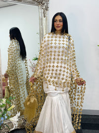 (Preorder 3/4weeks) BRIDAL- Posheeda Sheesh Dupatta - Poshida Mirror Dupata -