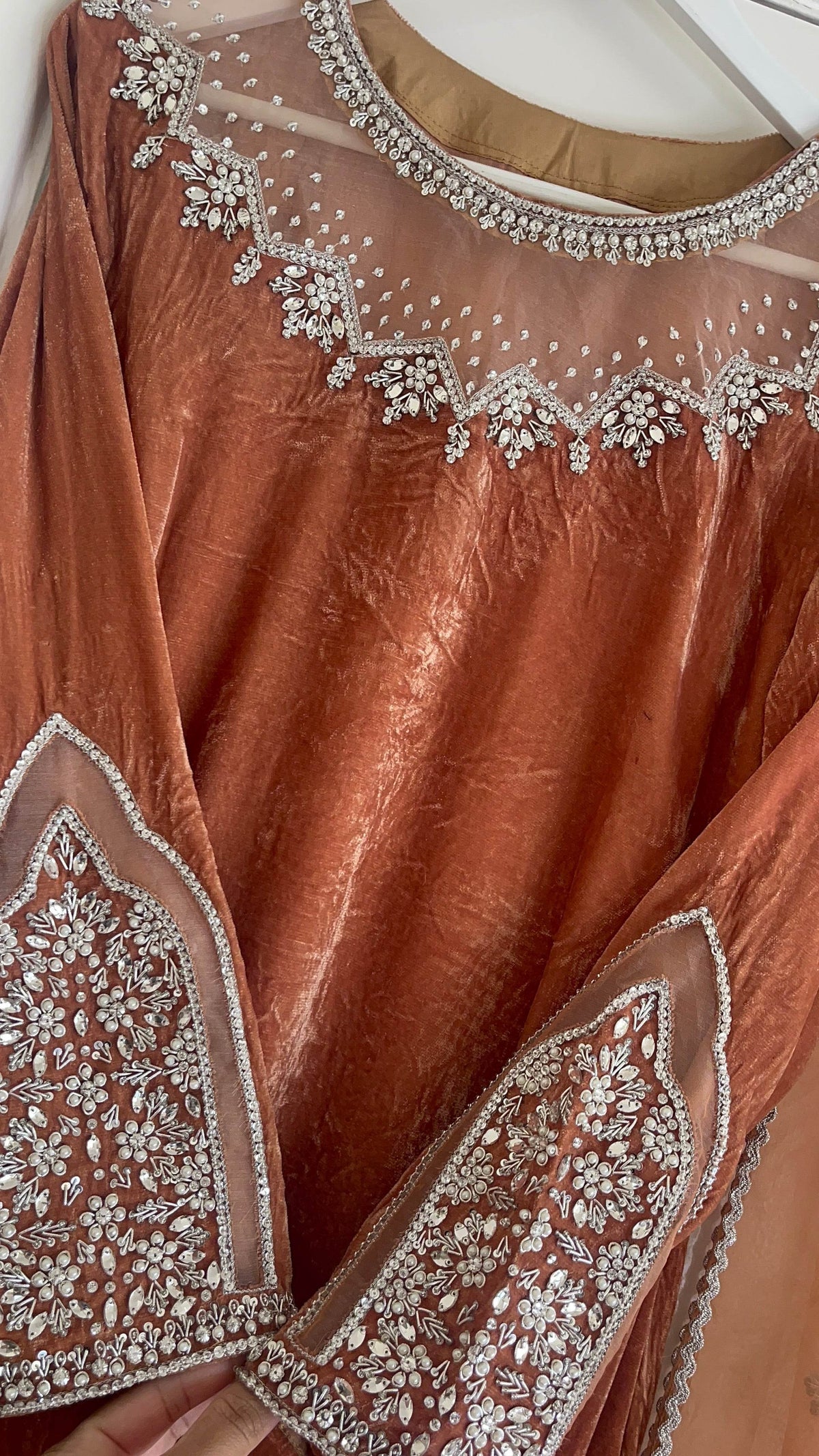 (Preorder Now) Deewani - Nude Velvet Pret - Rang de Boutique
