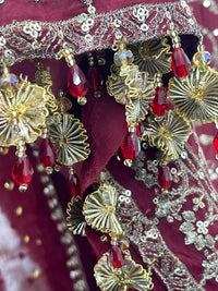 “Dulhan” - Maroon Garara - Rang de Boutique