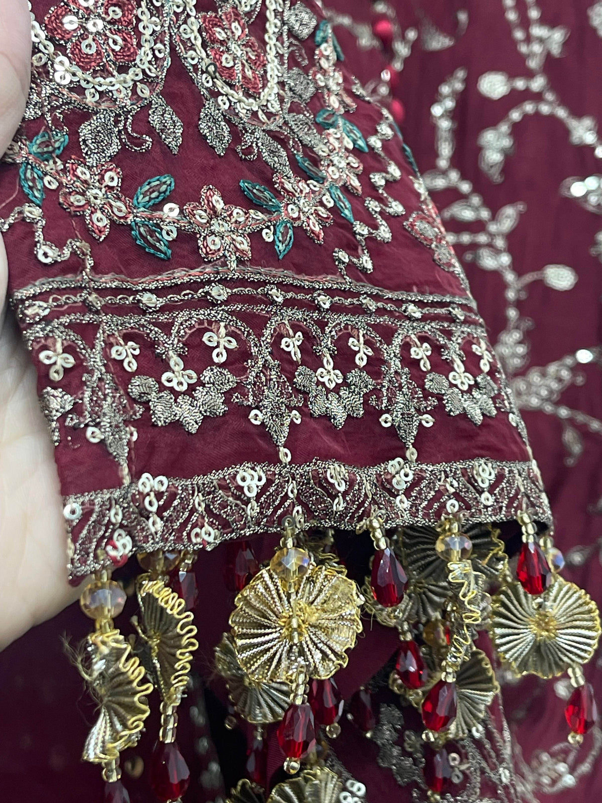 “Dulhan” - Maroon Garara - Rang de Boutique