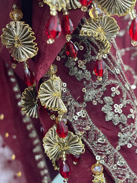 “Dulhan” - Maroon Garara - Rang de Boutique