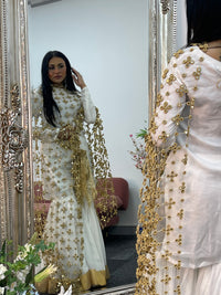 (Preorder 4-5 weeks)  Posheeda Sheesh Dupatta- GARARA SET - Poshida Mirror Dupata -B