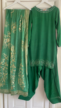 Mannat - Farshi Shalwar - green
