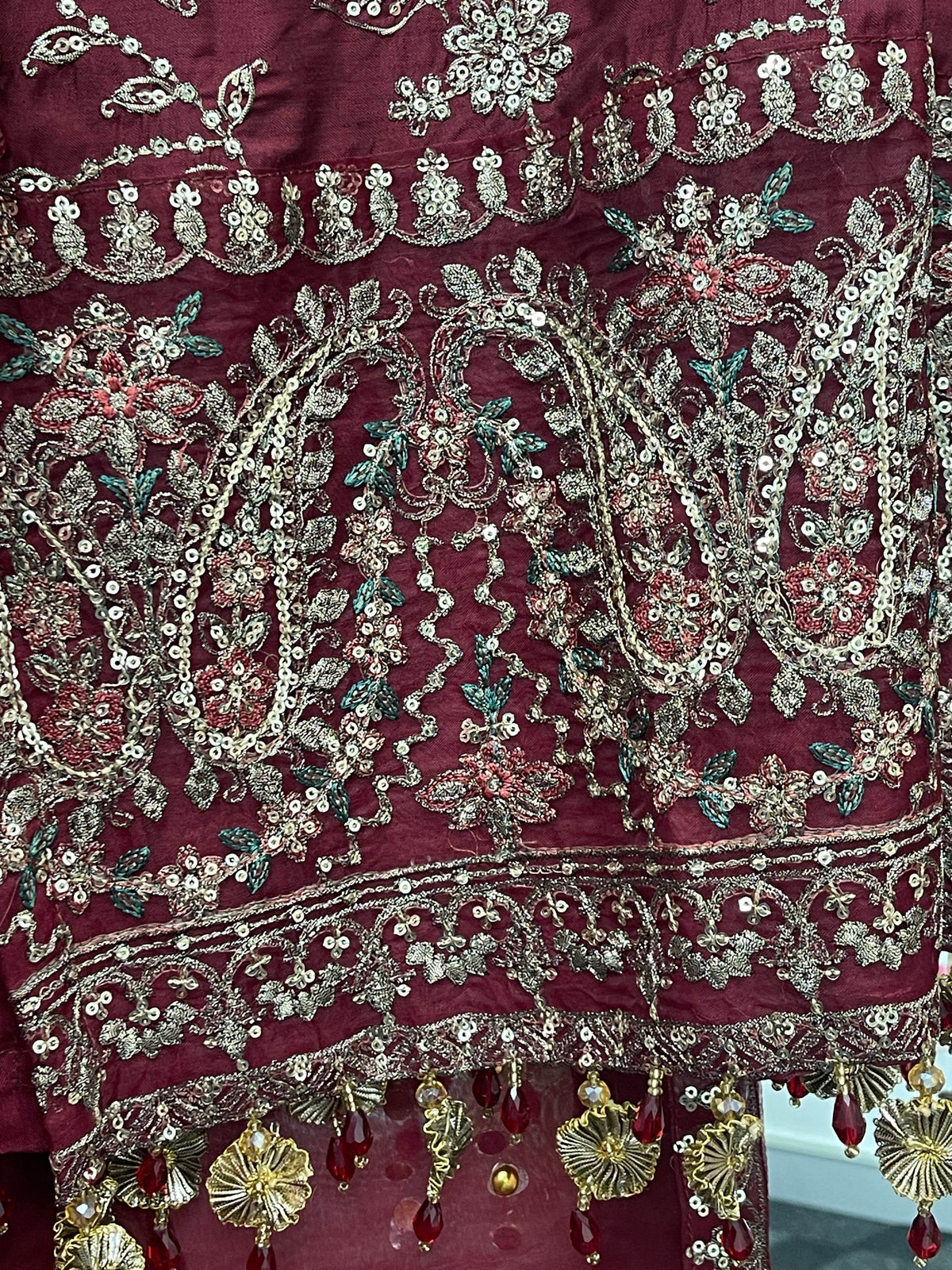 “Dulhan” - Maroon Garara - Rang de Boutique