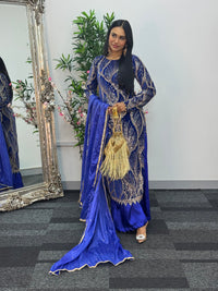 Pia - Cutdana Velvet- Blue-