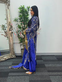 Pia - Cutdana Velvet- Blue-