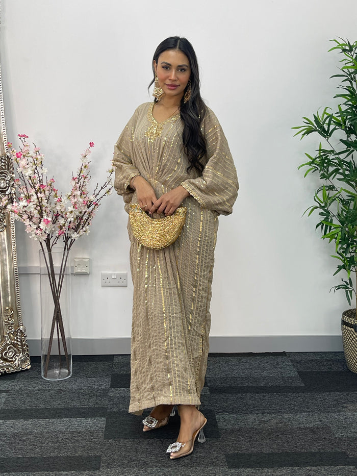 Kaftan - Chiffon Sequin Kaftaan - AD
