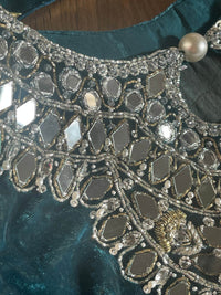 “Dil Ruba” Luxury Velvet Pret Outfit - Teal - Rang de Boutique
