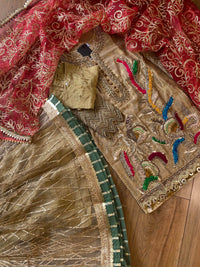 “Laal Dupatta” khuda baksh garara - Rang de Boutique