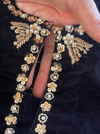 “sawan” Velvet Pret Black Party Wedding Outfit - Rang de Boutique