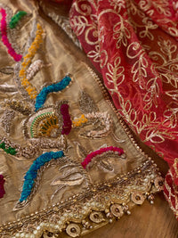 “Laal Dupatta” khuda baksh garara - Rang de Boutique