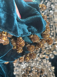 “Dil Ruba” Luxury Velvet Pret Outfit - Teal - Rang de Boutique