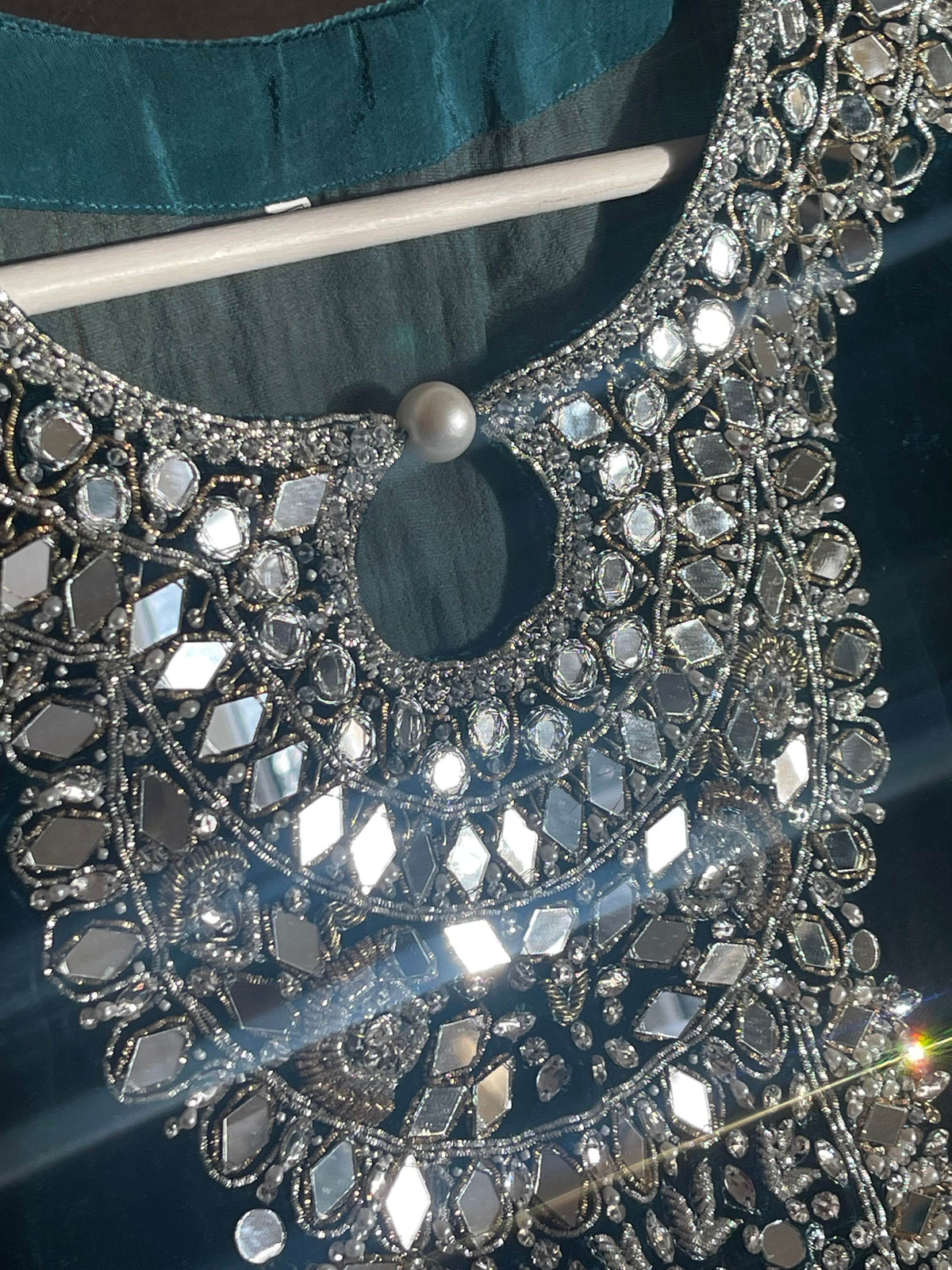 “Dil Ruba” Luxury Velvet Pret Outfit - Teal - Rang de Boutique