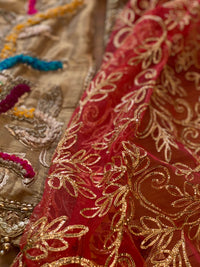 “Laal Dupatta” khuda baksh garara - Rang de Boutique