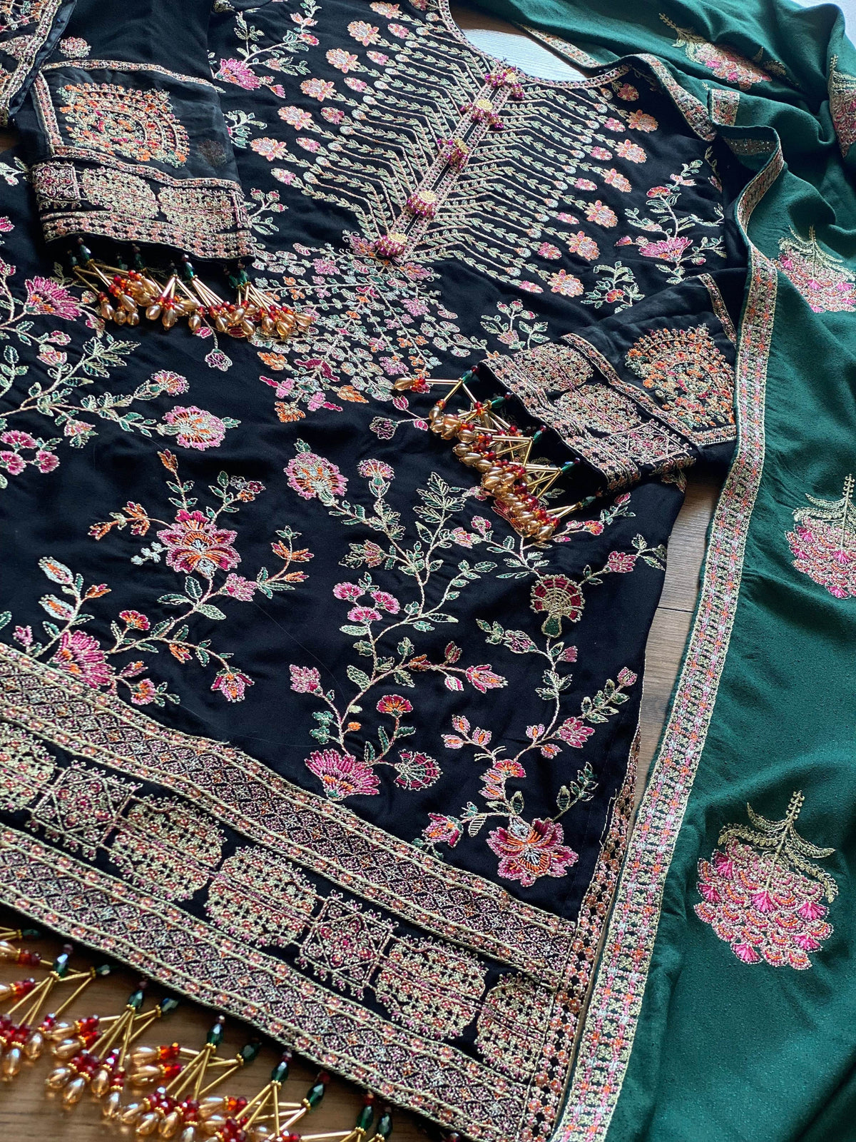 “Verde” Karandi Outfit - Winter - - Rang de Boutique