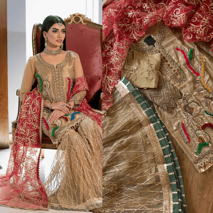 “Laal Dupatta” khuda baksh garara - Rang de Boutique