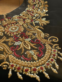 “sawan” Velvet Pret Black Party Wedding Outfit - Rang de Boutique