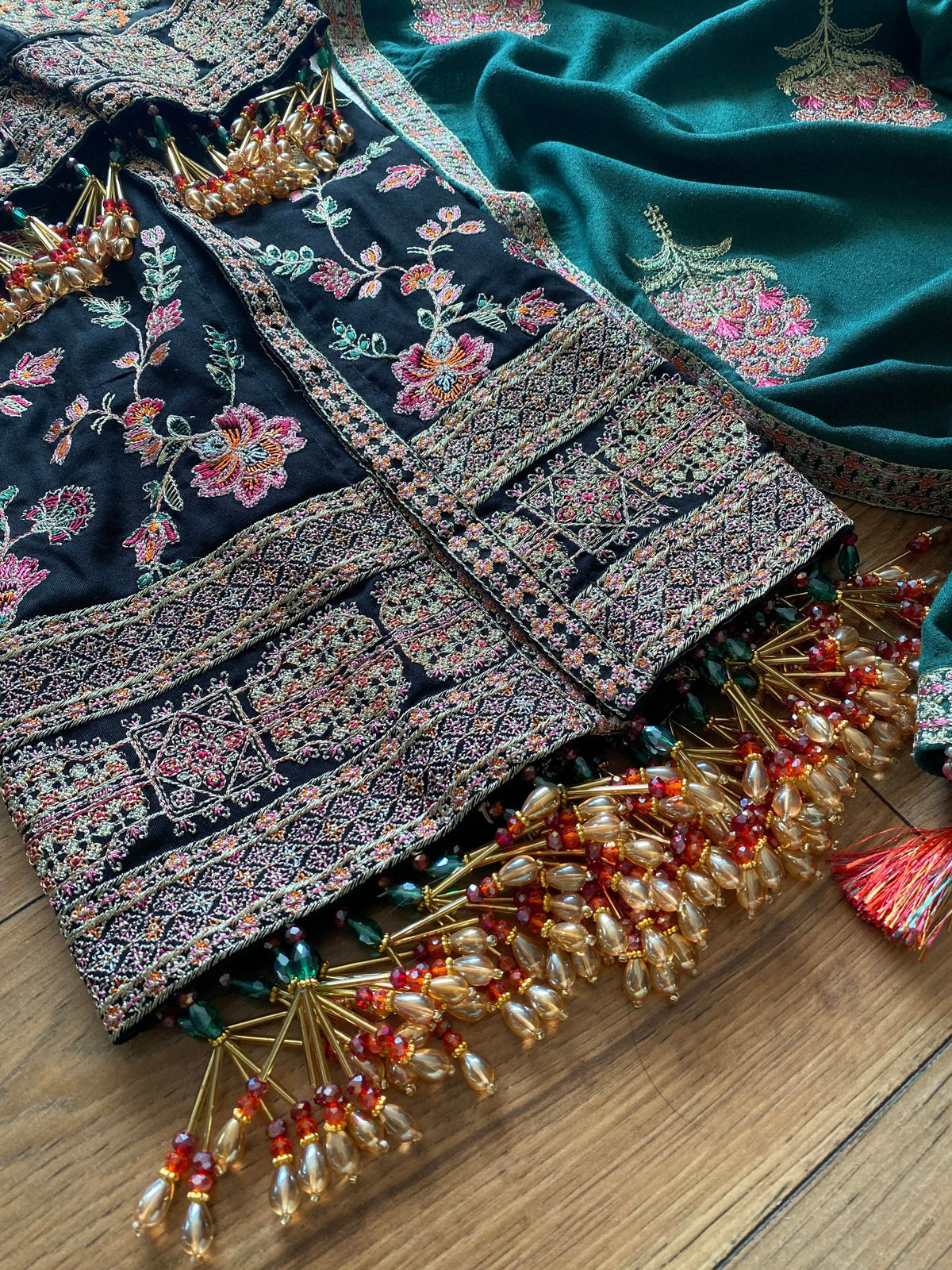 “Verde” Karandi Outfit - Winter - - Rang de Boutique